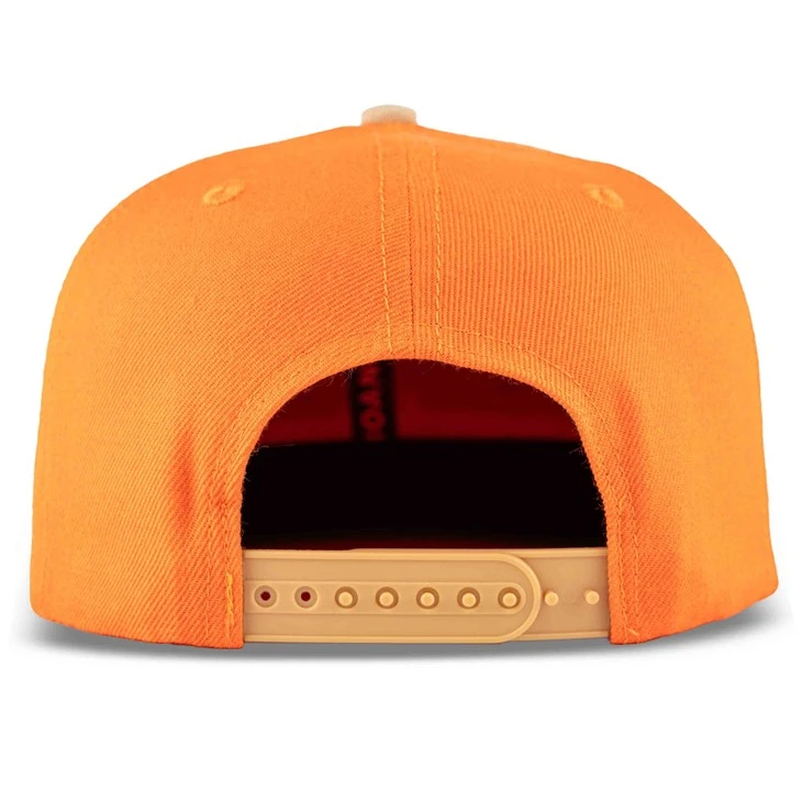 Orange Embroidery Snapback Cap