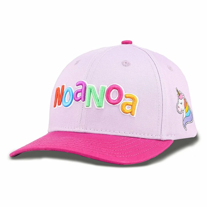 Pinkish Purple Colored Letters Baseball Cap